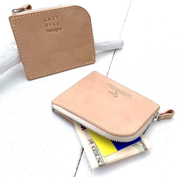 本革 L字ファスナー 財布 スマート L字財布 コンパクト財布 ミニ財布 メンズ レディース ヌメ革...