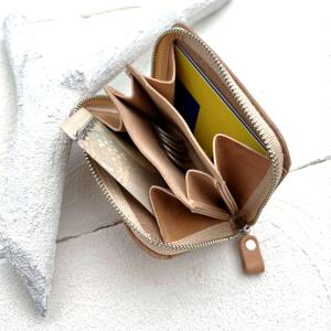 本革 ZIPミニ財布 財布 コンパクト財布 カードポケット 小銭入れ メンズ レディース ヌメ革 革 レザーnfl pst Yahoo店 送料無料 受注生産 2~4週