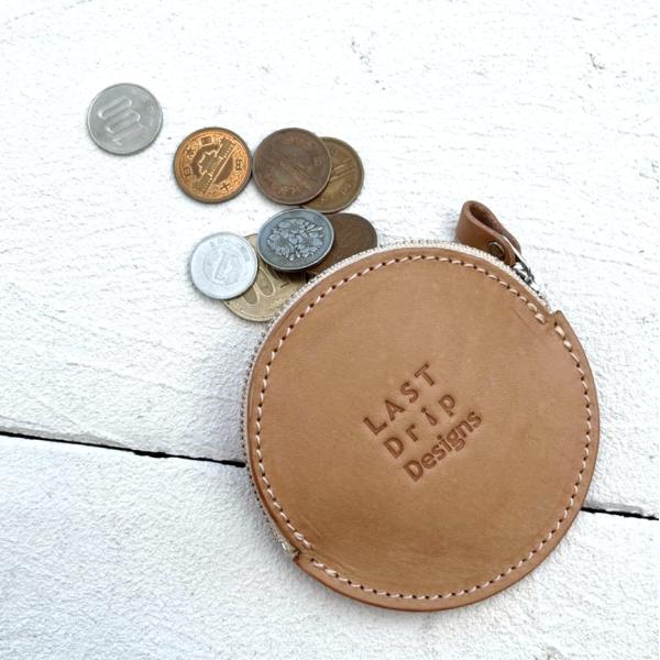 本革 ラウンドコインケース コインケース 薄型 小銭入れ メンズ レディース ヌメ革 革 レザーnf...