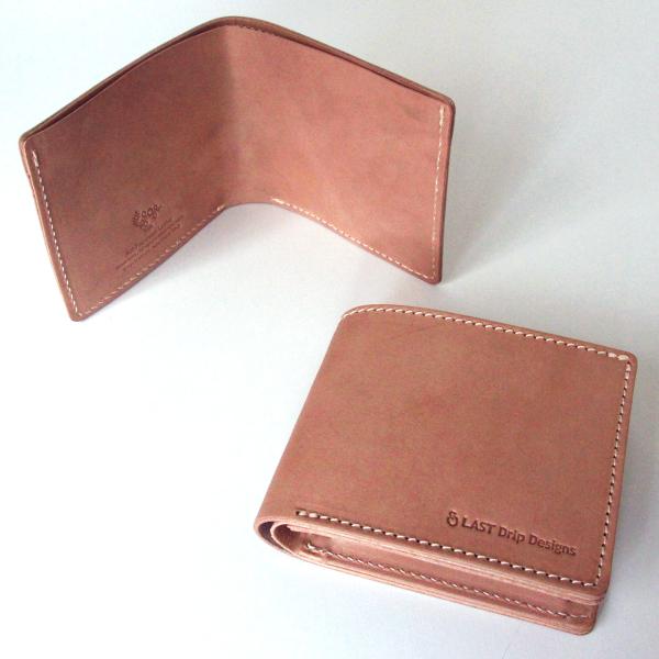 本革 二つ折り財布 札入れ カード段無し 小銭入れ無し 2つ折り財布 メンズ レディース ヌメ革 革...