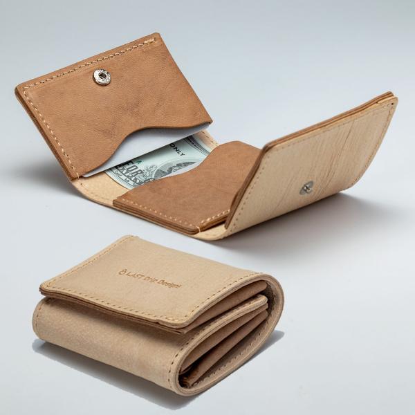 本革 三つ折り財布 3つ折り財布 小銭入れつき ミニ財布 メンズ レディース ヌメ革 革 レザーnf...