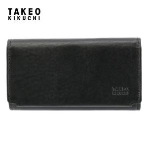 TAKEO KIKUCHI タケオキクチ 牛革 キーケース 5連仕様 ブラック　ラッピング無料｜lastpass