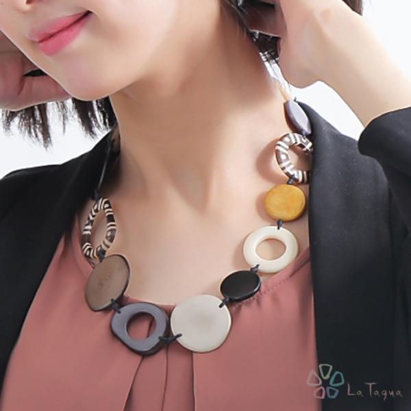LT-1081 タグア ネックレス ろうけつ染め ロング Tagua Necklet Batik L...