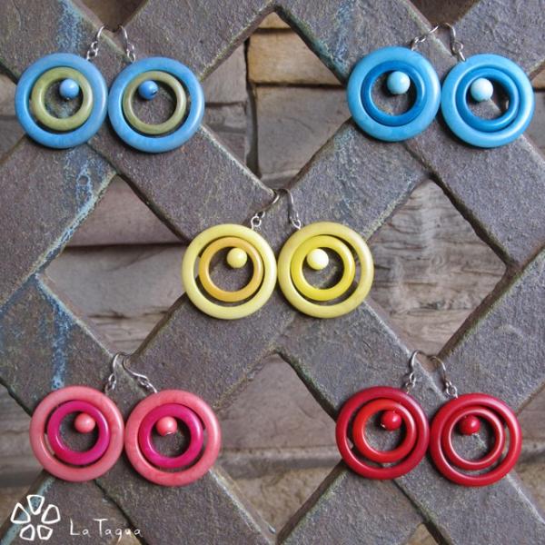 LT-5022 タグア  ピアス／イヤリング インフィニティ、 ピアスはキャッチ付き Tagua E...