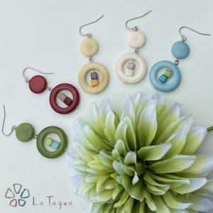 LT-5054 タグア ピアス／イヤリング 、 ピアスはキャッチ付き Tagua Earrings｜lataguab