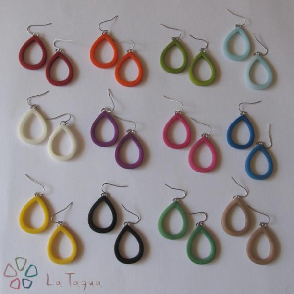 LT-5055 タグア ピアス／イヤリング しずく、 ピアスはキャッチ付き Tagua Earrin...