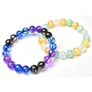 挑戦 クラックブレス（爆裂水晶）6~10mm　選べる48種類