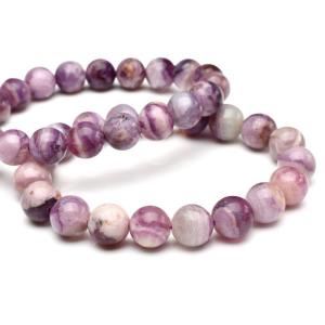 ラベンダーアメジスト ブレスレット 14mm 17〜19.5cm M〜LL サイズ