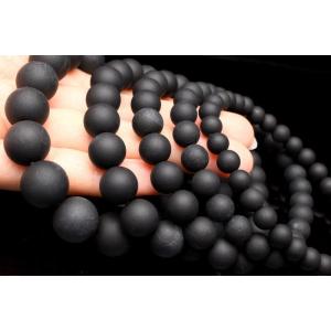 希少 フロスト加工 シュンガイト 10.5mm...の詳細画像2