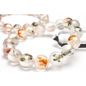 マルチカラー キャッツアイクンツァイト 12mm ブレスレット 1個売り