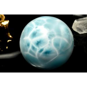 丸玉 黒水晶 (モリオン) 34〜35mm玉 ランク AAA 浄化 魔除け 天然石