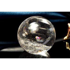 ほぼ全面 虹入り S級 レインボー シトリン 丸玉 座付き 直径約71mm 重