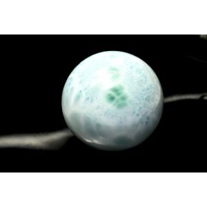 1点物】大珠◇瑞々しい艶感 ラリマー 28mm 丸玉(台座付き) スフィア