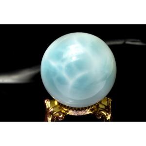 ラリマー ミニスフィア 模様しっかり 母岩なし 19mm 天然石 ヒーリング 超極上品！！SA級 ラリマー 14.5mm 高級 粒売り (貫通穴) ビーズ 1個