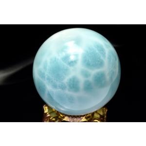 【新品・一点物】ラリマー スフィア 約21.7mm 世界三大ヒーリングストーン 1点物】高品質◇三大ヒーリング ラリマー 19mm 丸玉(台座付き