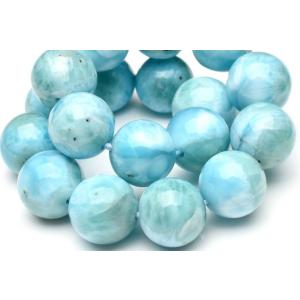 超極上品！！SA級 ラリマー 14.5mm 高級 粒売り (貫通穴) ビーズ 1個