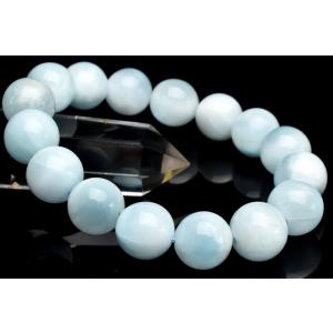 超極上品！！SA級 ラリマー 14.5mm 高級 粒売り (貫通穴) ビーズ 1個