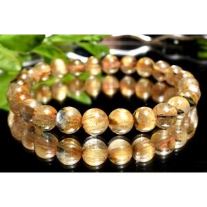 1点物】母岩入り！ ヘマタイトインタイチンルチルクォーツ 8.5mm