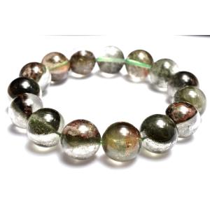 【ブレスレット】 ガーデンクォーツ 14mmラウンド 内径170mm ガーデンクォーツ ブレスレット 14mm 一点物 メール便可 [M便 1/10