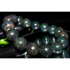 ★にい様★ ★希少石★ ブラックオパール　ブレスレット ブラックオパール ブレスレット 6mm 16.5cm～17cm S～M サイズ 10月