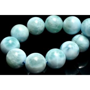 超極上品！！SA級 ラリマー 14.5mm 高級 粒売り (貫通穴) ビーズ 1個