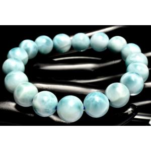 超極上品！！SA級 ラリマー 14.5mm 高級 粒売り (貫通穴) ビーズ 1個