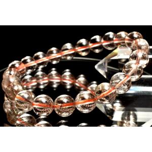 【１点物】高透明 ブロンズルチルクォーツ　8.5mm　ブレスレット _MC5745