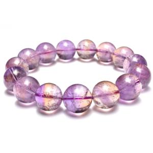 1点物】希少◇バイカラー アメトリン 14mm ブレスレット _MC8159