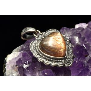 1点物】Silver925◇希少メキシコ産AAAA ブルーアンバー 18x13mm 