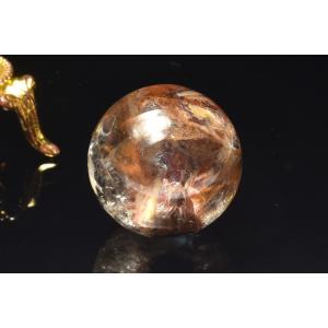 1点物】虹入り！ オーロラクォーツ 31mm 丸玉(台座付き) スフィア