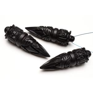 チベット密教法具 鉄隕石 五鈷杵 ドルジェ 55-60x19-22mm 法器