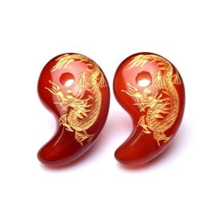 ラブラドライト 龍彫り ペンダントトップ 天然石 パワーストーン 長石