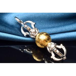 Silver925 ギベオン＆パラサイト隕石 51x15mm 剣 シルバーカラー