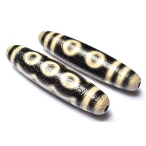 チベット高級天珠 羊眼板珠 天眼珠 約33×19mm 一点物 : 天然石のお店