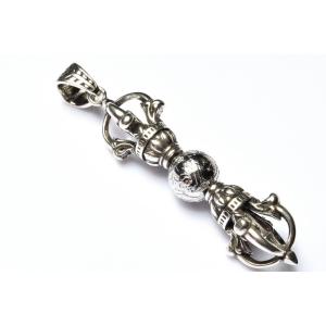 Silver925 アルタイ隕石(メテオライト) 14x5mm シルバーコーティング