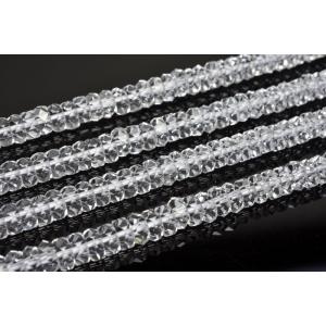 水晶　2x5mm　ボタンカット １連（約38cm）_R1648-2