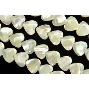 マザーオブパール ハート 8mm １連（約35cm）_R21270-8