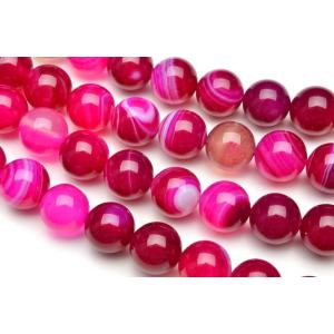 縞瑪瑙 ピンク 10mm 1連（約38cm）_R5114-10 ☆5000円以上ネコポス