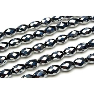 高純度テラヘルツ鉱石 128面カット 8mm 1連（約38cm）_R5081-8 