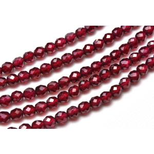 ガーネット 32面カット　4mm　１連（約３８ｃｍ）_R5800-1