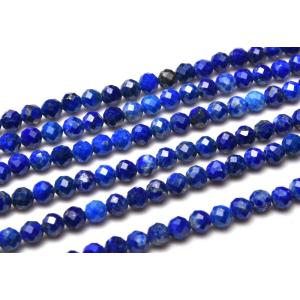 ラピスラズリ 32面カット　4mm　１連（約３８ｃｍ）_R5800-6