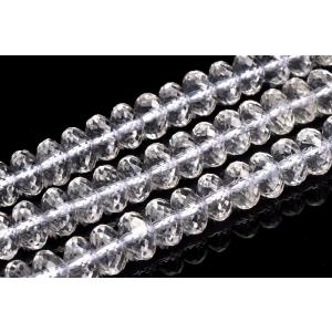 水晶ボタンカット　4.5x8mm　１連（約３８ｃｍ）_R5931-2