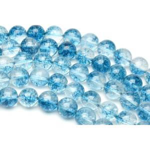 ペリドット風クラック水晶 6mm 1連（約38cm）_R5077-6 ☆5000円以上