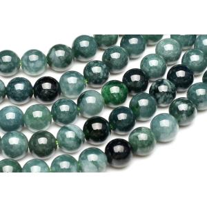 グアテマラ産 ブルージェダイト 青翡翠　10mm　１連（約38cm） _R6116-10