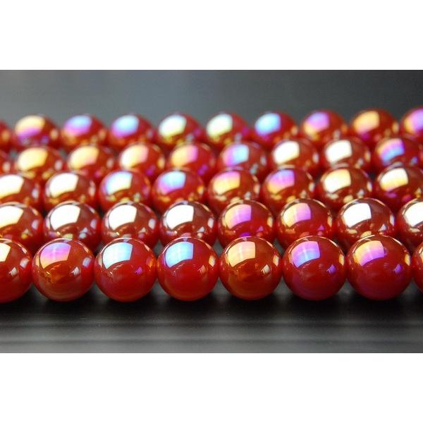 カーネリアン（レインボーオーラ） 12mm １連（約38cm）_R784-12