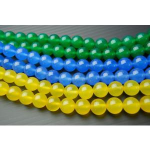 「イエローカルセドニー」 8mm 1連(約38...の詳細画像2