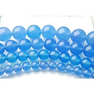 10mm ブルーカルセドニー 濃色 1連（約38cm）_R1569-10 ☆5000円以上