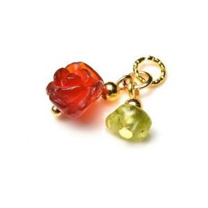 天然石アクセサリー チャーム 季節のお花シリー...の詳細画像1