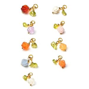 天然石アクセサリー チャーム 季節のお花シリー...の詳細画像2