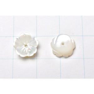ホワイトシェル 桜 10x3mm 3粒セット ...の詳細画像1
